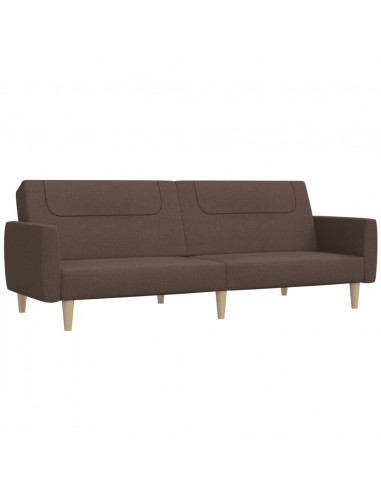 Divano Letto a 2 Posti Tortora in Tessuto