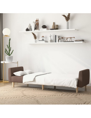 Divano Letto a 2 Posti Tortora in Tessuto