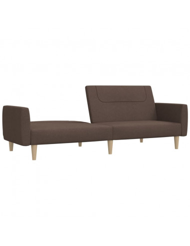 Divano Letto a 2 Posti Tortora in Tessuto