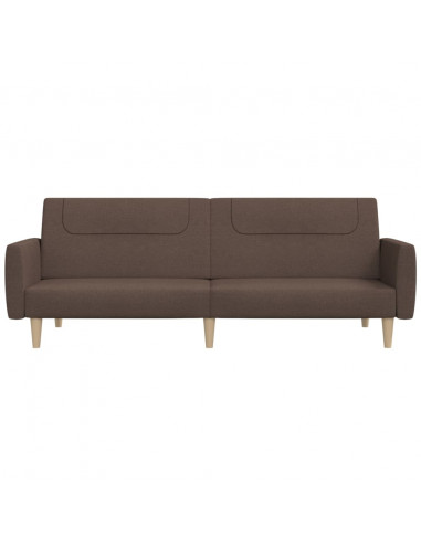 Divano Letto a 2 Posti Tortora in Tessuto