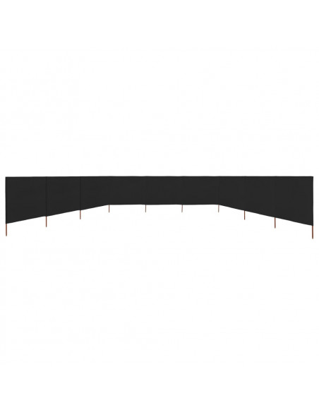 Paravento a 9 Pannelli in Tessuto 1200x160 cm Nero