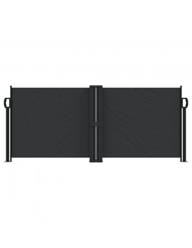 Tenda da Sole Laterale Retrattile Nera 100x1000 cm