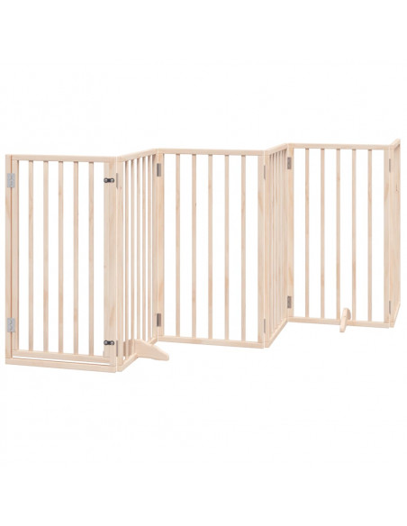 Cancello per Cani Porta Pieghevole 12 Pannelli 300 cm in Pioppo