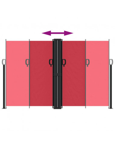 Tenda da Sole Laterale Retrattile Rossa 160x1000 cm