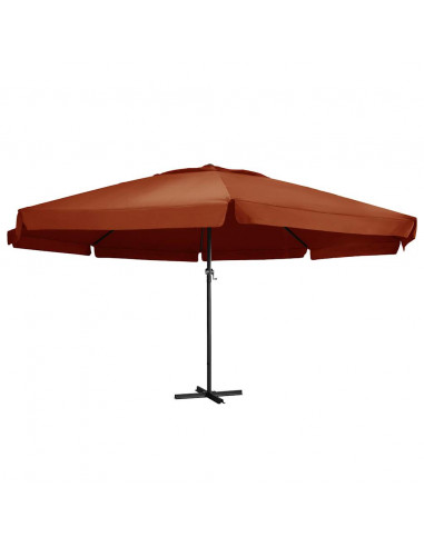 Ombrellone da Esterni con Palo in Alluminio 600 cm Terracotta