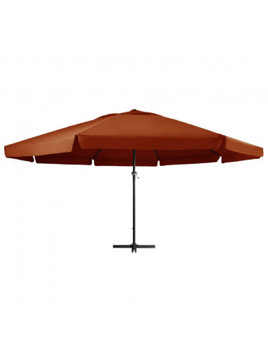 Ombrellone da Esterni con Palo in Alluminio 600 cm Terracotta