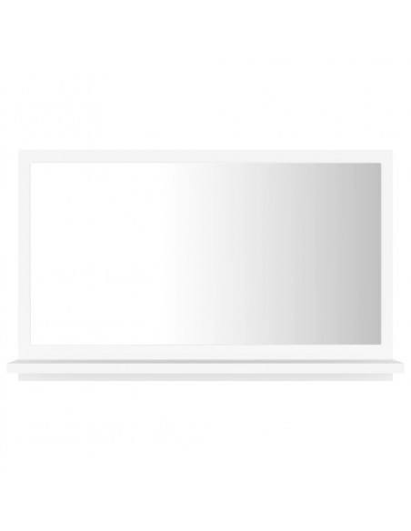 Specchio da Bagno Bianco 60x10,5x37 cm in Legno Multistrato