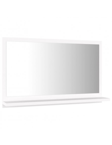 Specchio da Bagno Bianco 60x10,5x37 cm in Legno Multistrato