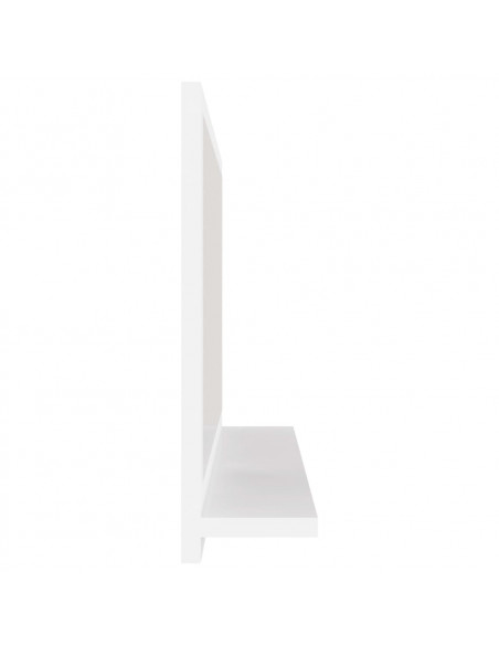 Specchio da Bagno Bianco 60x10,5x37 cm in Legno Multistrato