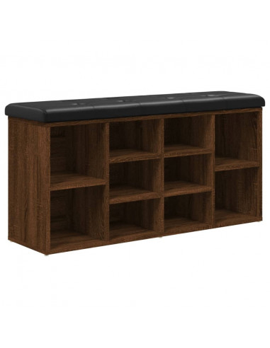 Panca Porta Scarpe Rovere Marrone 102x32x50cm Legno Multistrato