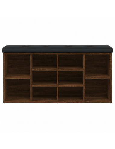 Panca Porta Scarpe Rovere Marrone 102x32x50cm Legno Multistrato