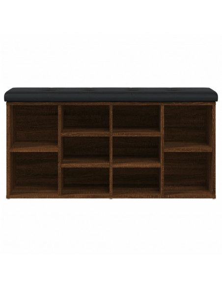 Panca Porta Scarpe Rovere Marrone 102x32x50cm Legno Multistrato