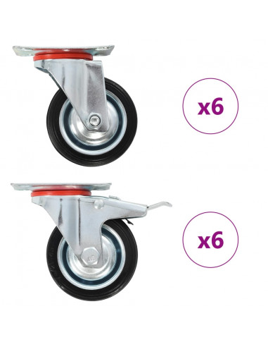 Ruote Girevoli 12 pz 75 mm