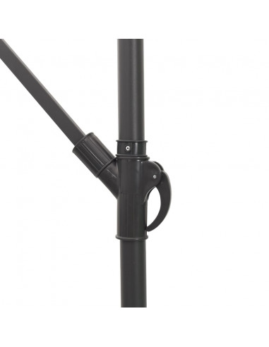 Ombrellone Giardino con Palo in Acciaio Marrone 246x246x230 cm