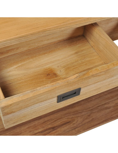 Tavolo Consolle in Legno Massello di Teak 120x30x80 cm