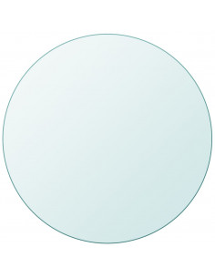 Piano Tavolo Rotondo in Vetro Temperato 600 mm 2