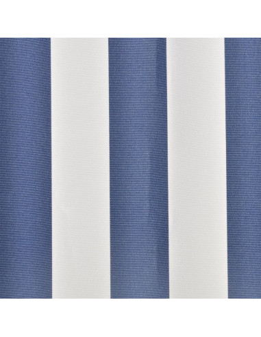 Tenda Parasole in Tela Blu e Bianco 4x3m (Telaio non Incluso)