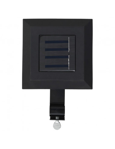 Lampade Solari da Esterni 6 pz a LED Quadrate 12 cm Nero