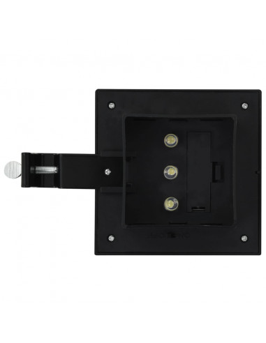 Lampade Solari da Esterni 6 pz a LED Quadrate 12 cm Nero