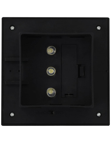Lampade Solari da Esterni 6 pz a LED Quadrate 12 cm Nero