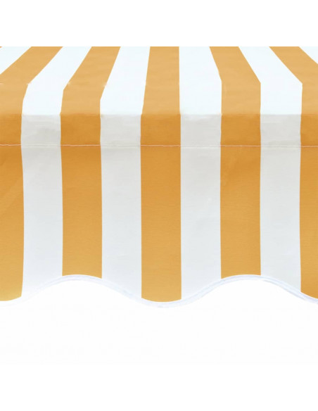 Tenda Parasole Tela Giallo e Bianco 6x3m (Telaio non Incluso)