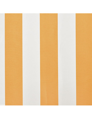 Tenda Parasole Tela Giallo e Bianco 6x3m (Telaio non Incluso)