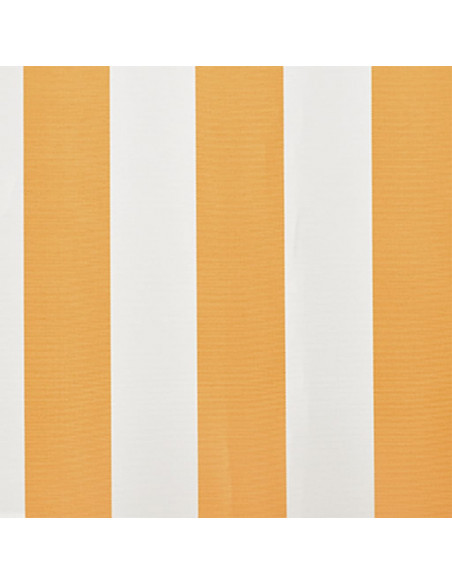 Tenda Parasole Tela Giallo e Bianco 6x3m (Telaio non Incluso)