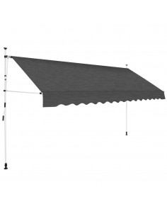 Tenda da Sole Retrattile Manuale 400 cm Antracite 2