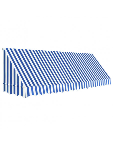 Tenda da Sole per Bistrò 400x120 cm Blu e Bianca