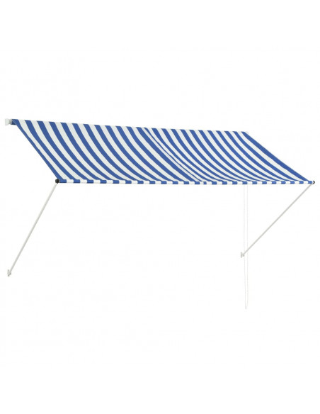 Tenda da Sole Retrattile 250x150 cm Blu e Bianco