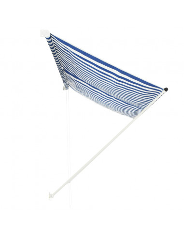 Tenda da Sole Retrattile 300x150 cm Blu e Bianco