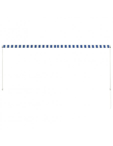 Tenda da Sole Retrattile 300x150 cm Blu e Bianco