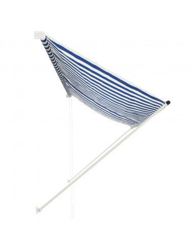Tenda da Sole Retrattile 350x150 cm Blu e Bianco