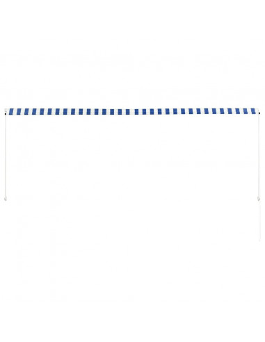 Tenda da Sole Retrattile 350x150 cm Blu e Bianco