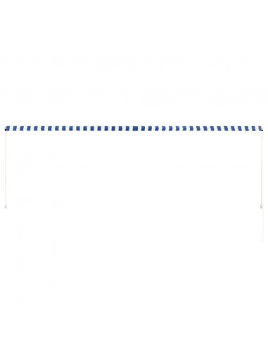 Tenda da Sole Retrattile 400x150 cm Blu e Bianco