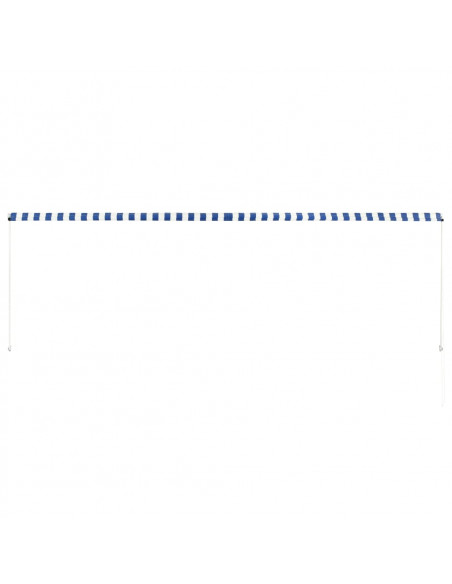 Tenda da Sole Retrattile 400x150 cm Blu e Bianco