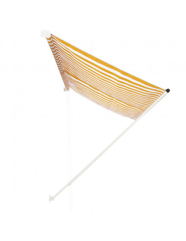 Tenda da Sole Retrattile 300x150 cm Giallo e Bianco