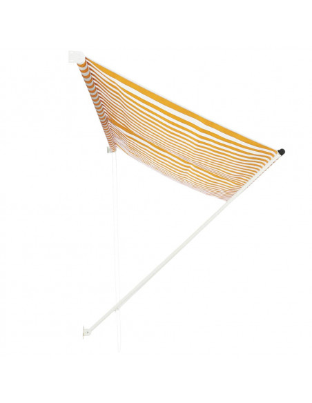 Tenda da Sole Retrattile 300x150 cm Giallo e Bianco