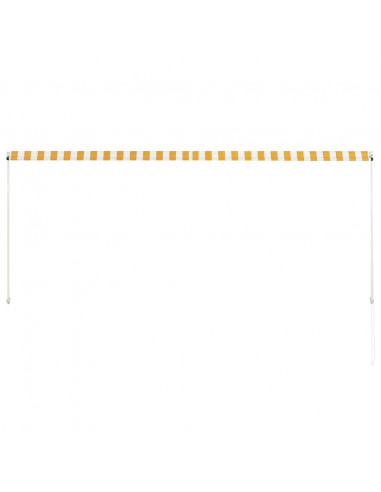 Tenda da Sole Retrattile 300x150 cm Giallo e Bianco