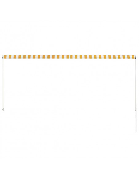 Tenda da Sole Retrattile 300x150 cm Giallo e Bianco