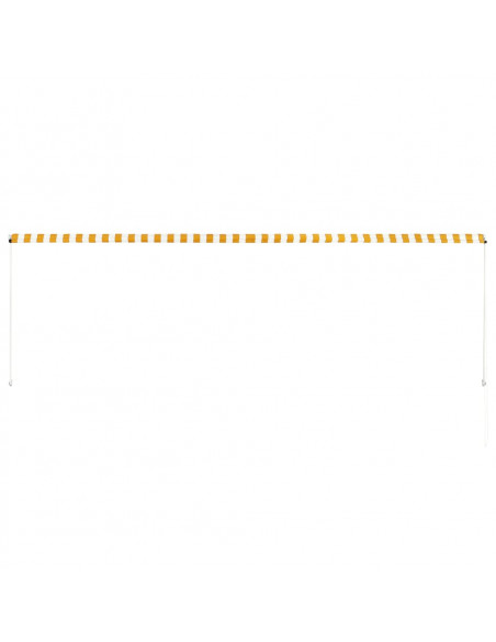 Tenda da Sole Retrattile 400x150 cm Giallo e Bianco