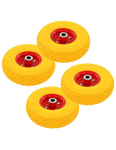 Ruote Carrello a Mano 4 pz in PU Solido 3.00-4 (260x85)