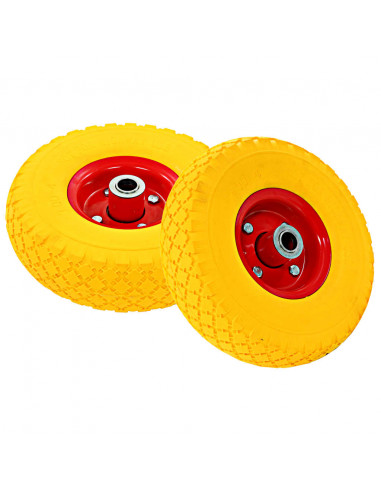 Ruote Carrello a Mano 4 pz in PU Solido 3.00-4 (260x85)