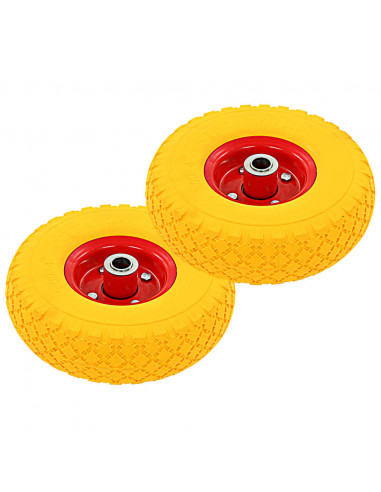 Ruote Carrello a Mano 4 pz in PU Solido 3.00-4 (260x85)
