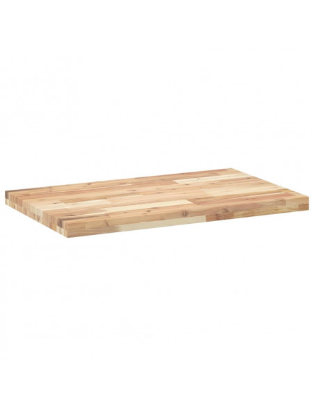 Piano da Bagno Non Trattato 100x50x4cm Legno Massello di Acacia