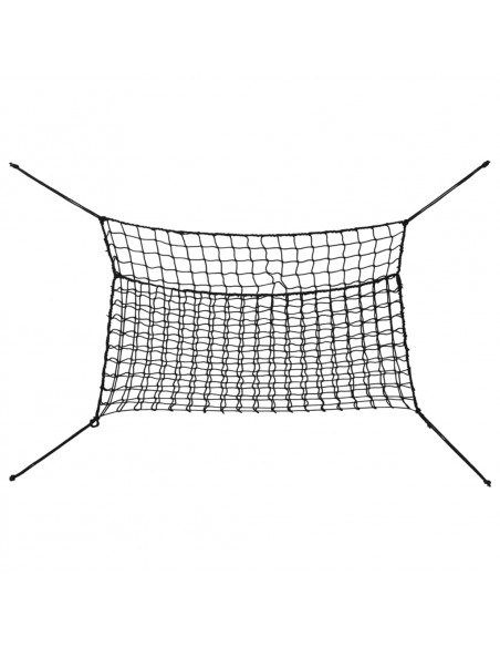 Reti da Fieno 2pz Rettangolari Neri 200x120 cm in PP