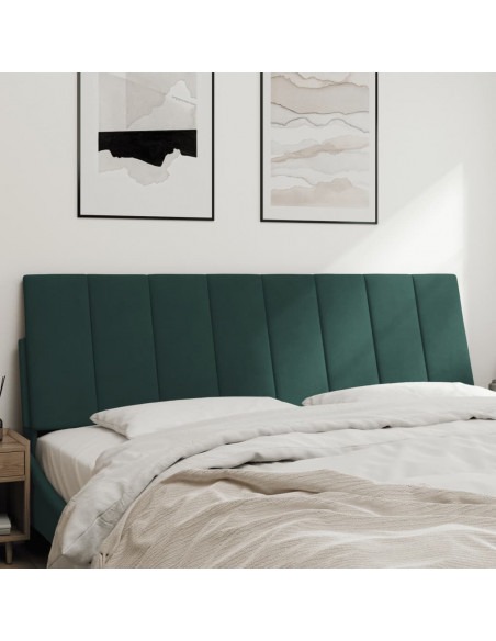 Cuscino Testiera Verde Scuro 160 cm in Velluto