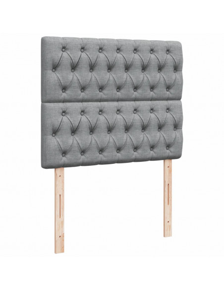 Giroletto a Molle con Materasso Grigio Chiaro 120x200cm Tessuto
