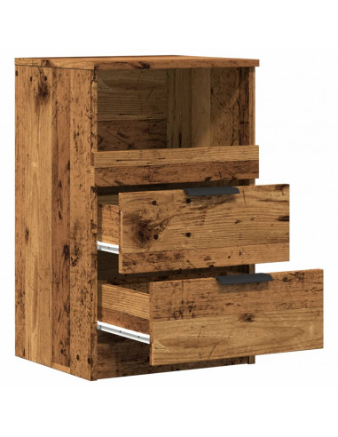 Comodini Legno Antico 2 pz 40x36x65 cm in Legno Multistrato