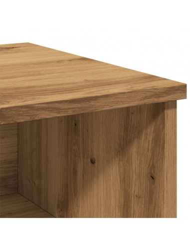 Comodini 2pz Rovere Artigianale 40x36x65cm in Legno Multistrato